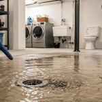 Refoulement d’égout au sous-sol avec eau qui remonte par le drain de plancher